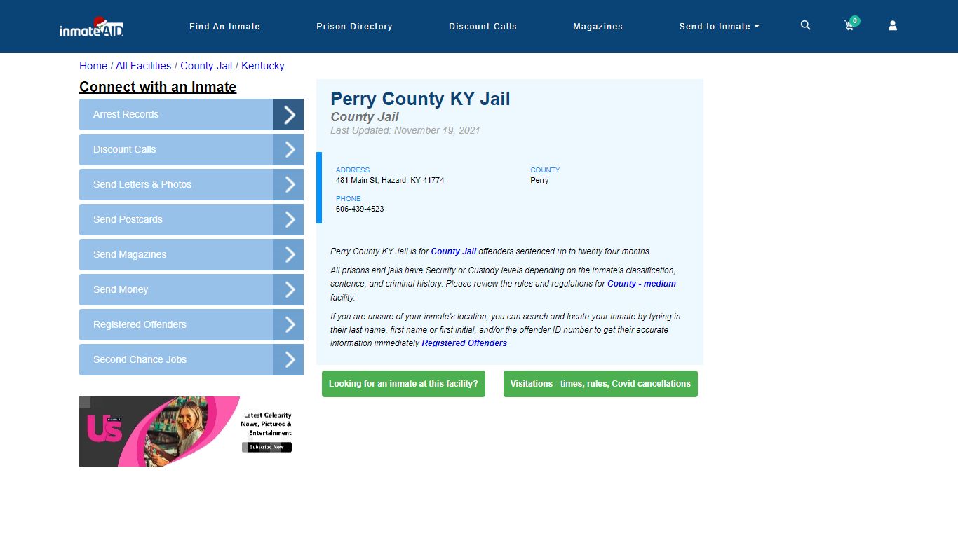 Perry County KY Jail - Inmate Locator - Hazard, KY